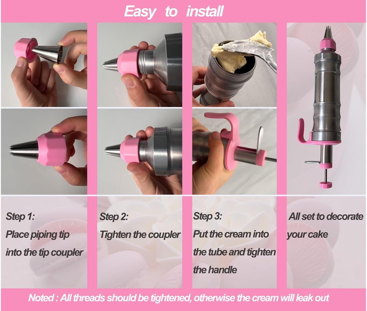 Dessert Decorating Set Versatile Piping Tools for Baking Creations