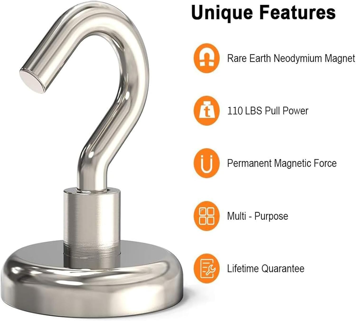 Professional 110 lbs Magnetic Hooks for IndoorOutdoor Use