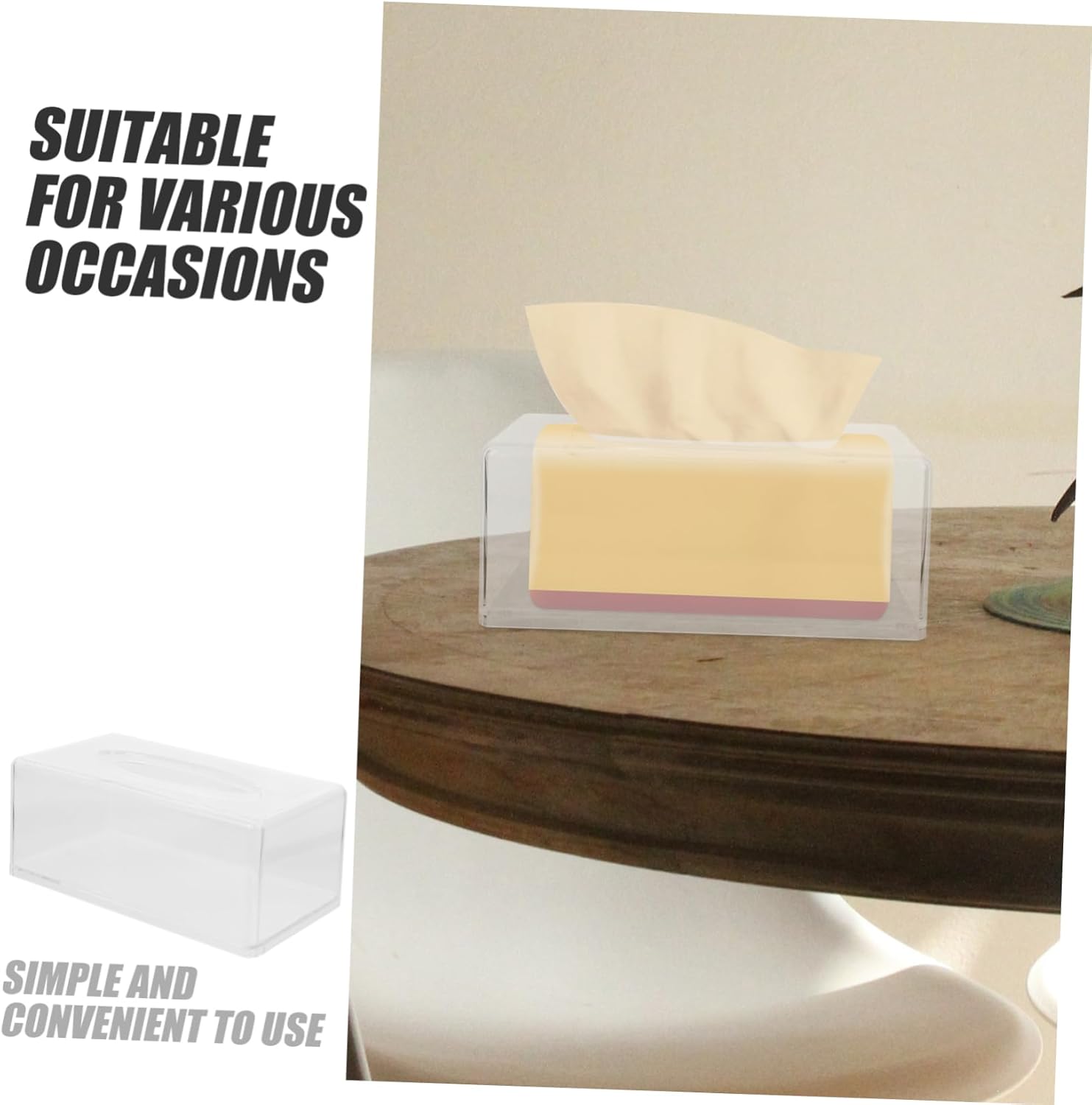 Stylish Acrylic Tissue Dispenser