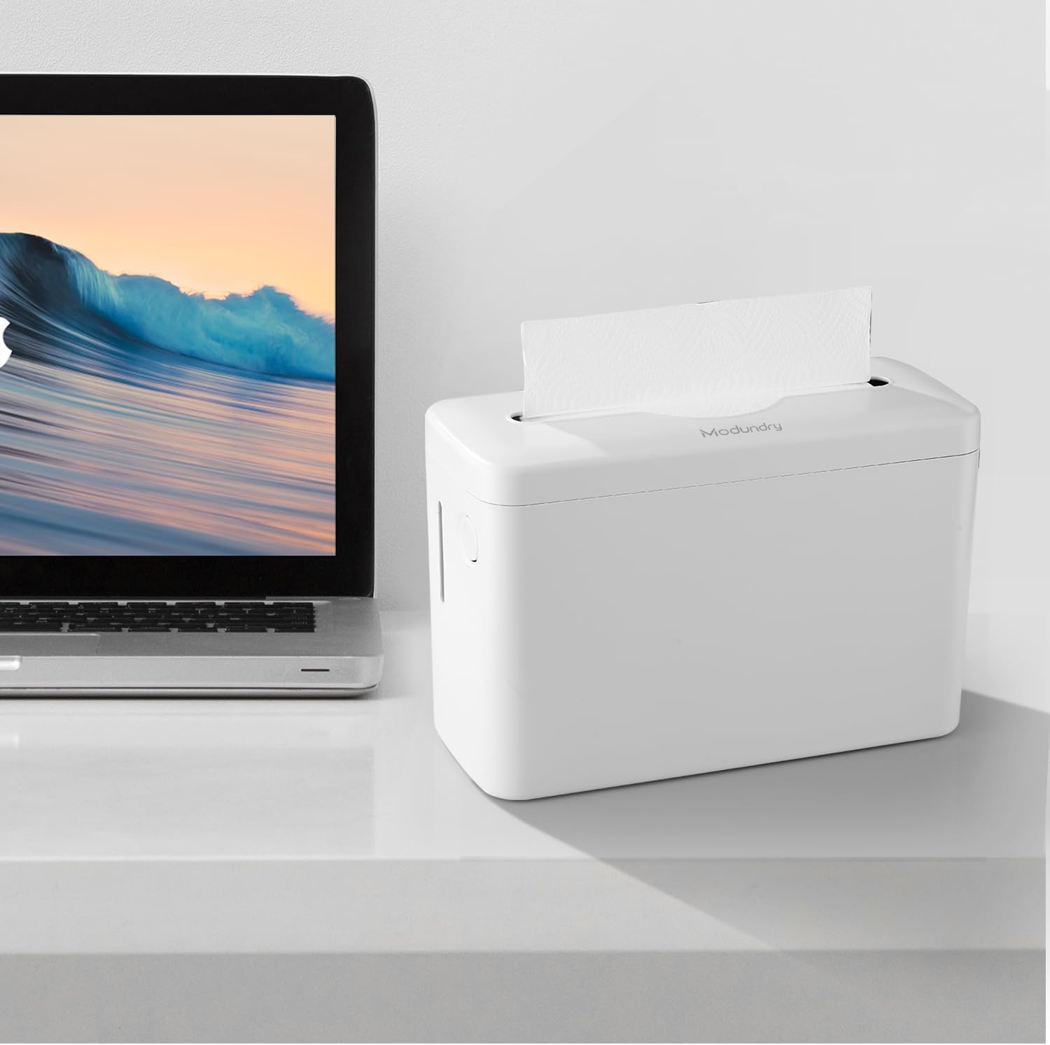 Space-Saving Counter Top Hand Towel Dispenser White
