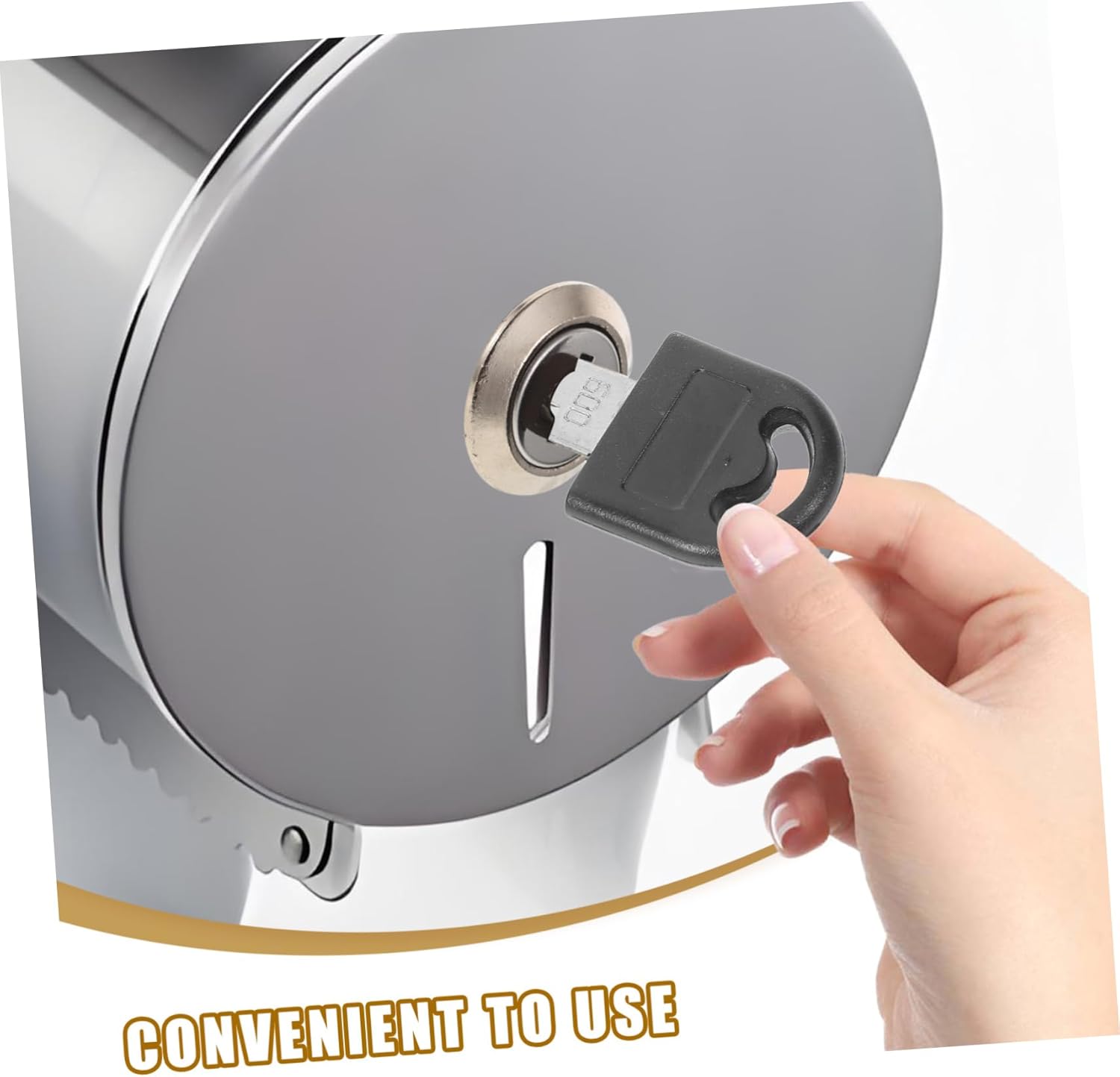 Stainless Steel Toilet Paper Dispenser Key with Ergonomic Design
