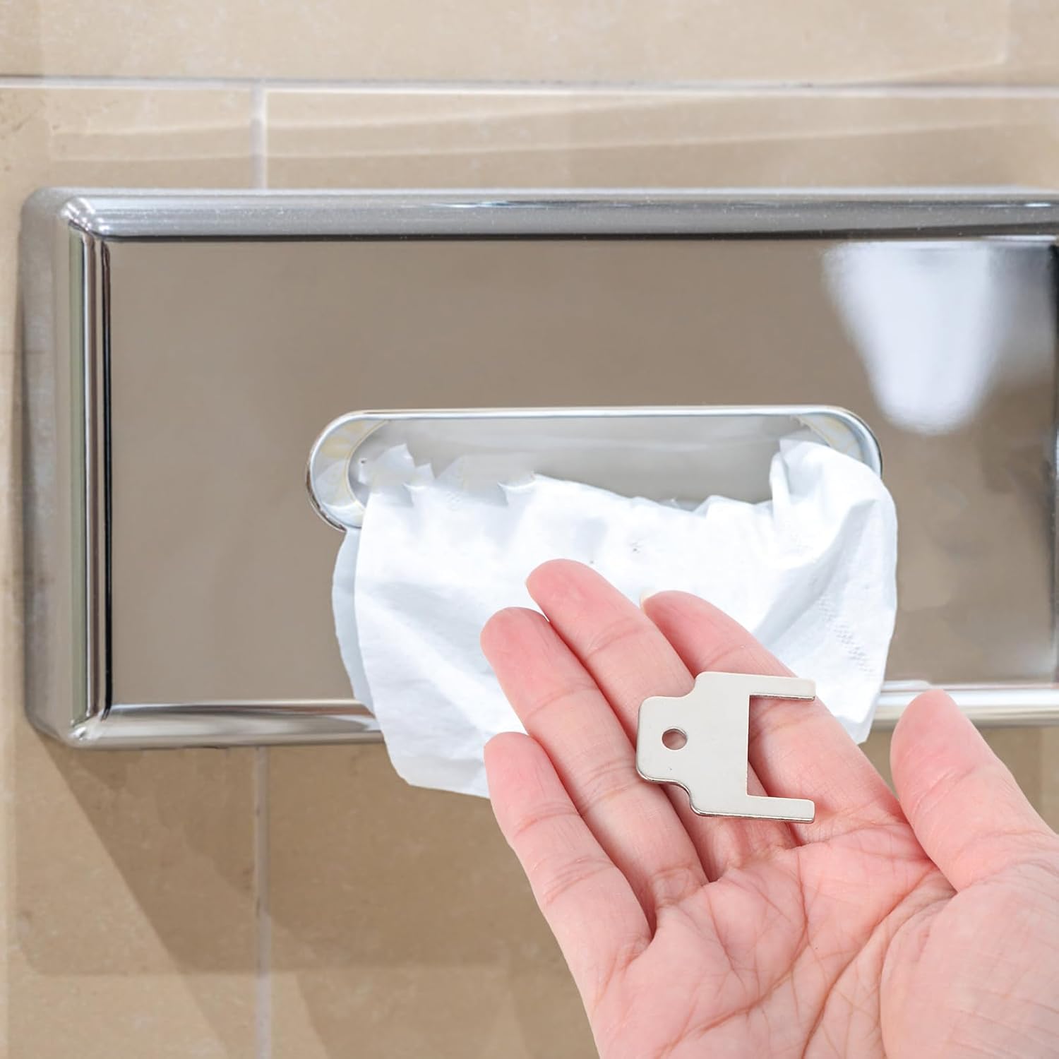 OUNONA Commercial Toilet Paper Key 4pcs Dispenser Key