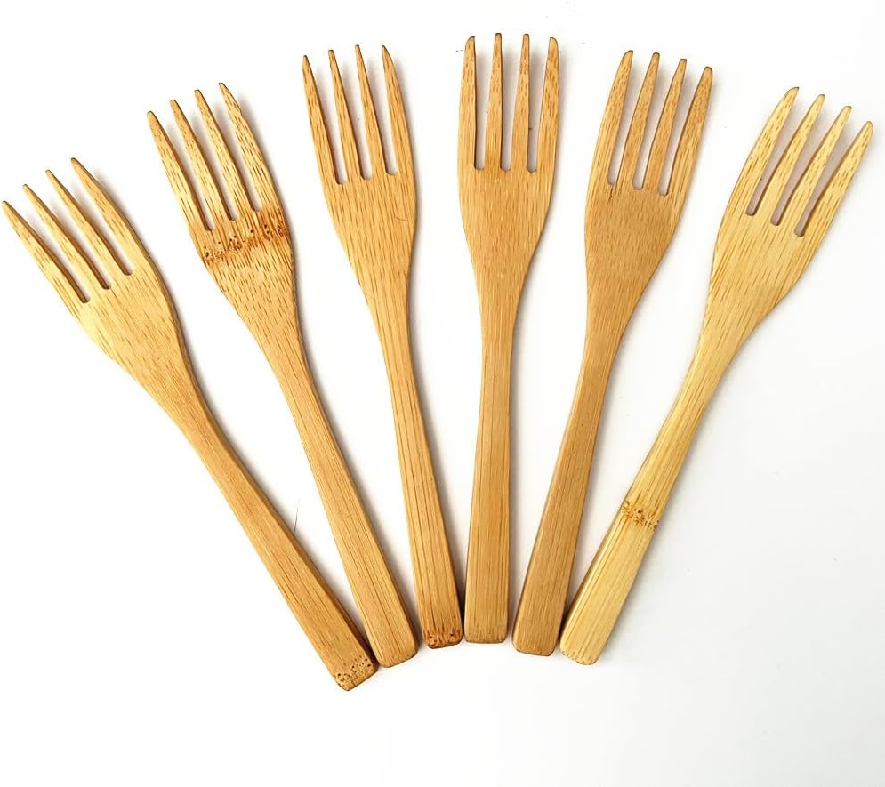 LAIEKSIANG 6-Piece Bamboo Four Fork Set 1
