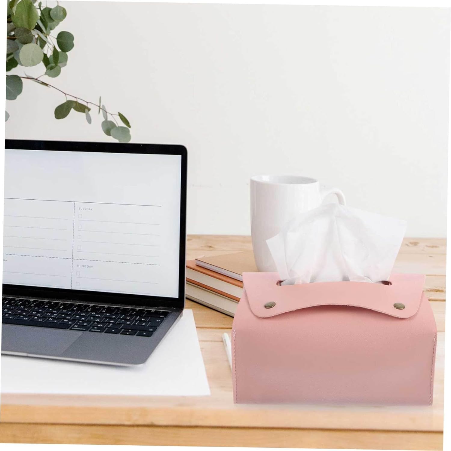 Leather Napkin Holder Lid-Paper Napkin Dispensers Car Tissue Box Sturdy Pu Material