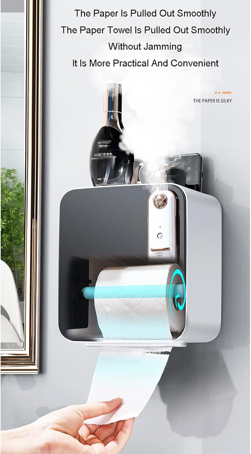 Space-Saving Aromatherapy Toilet Paper Holder