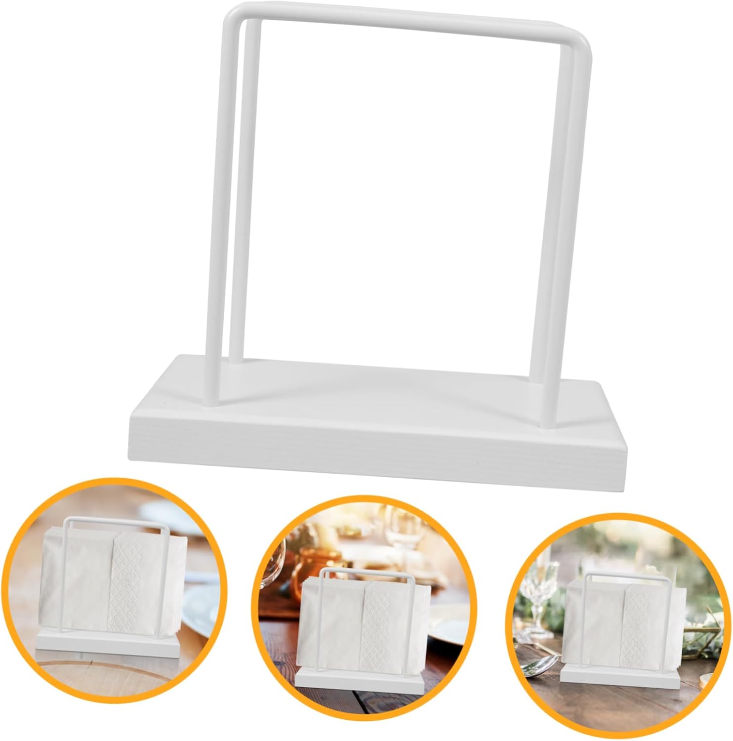 Homoyoyo Napkin Dispenser Stylish Wood Stand for Kitchen Dining Tables