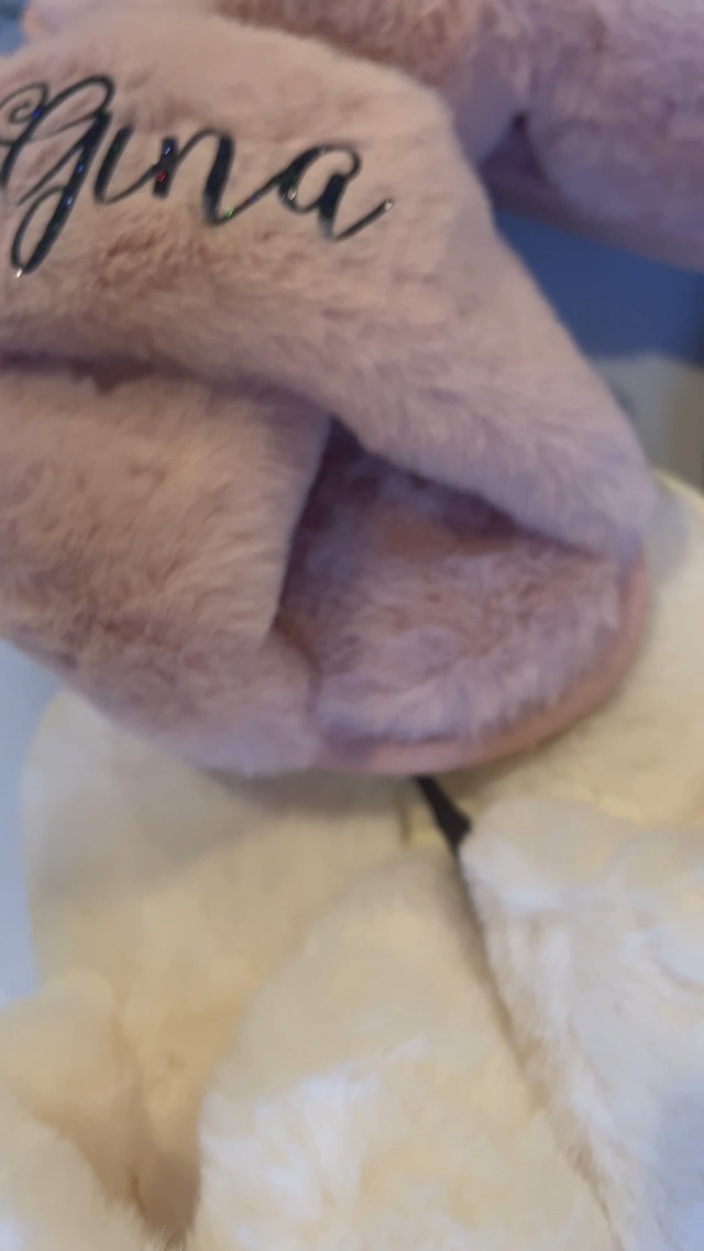 Personalized Fluffy Slippers - Easter Gifts for Women - Bridal Party Gifts - Mothers Day Gift Box Ideas for Mom, Girlfriend - Bridesmaid Slippers Gifts - Wedding Party Presents - Image 11