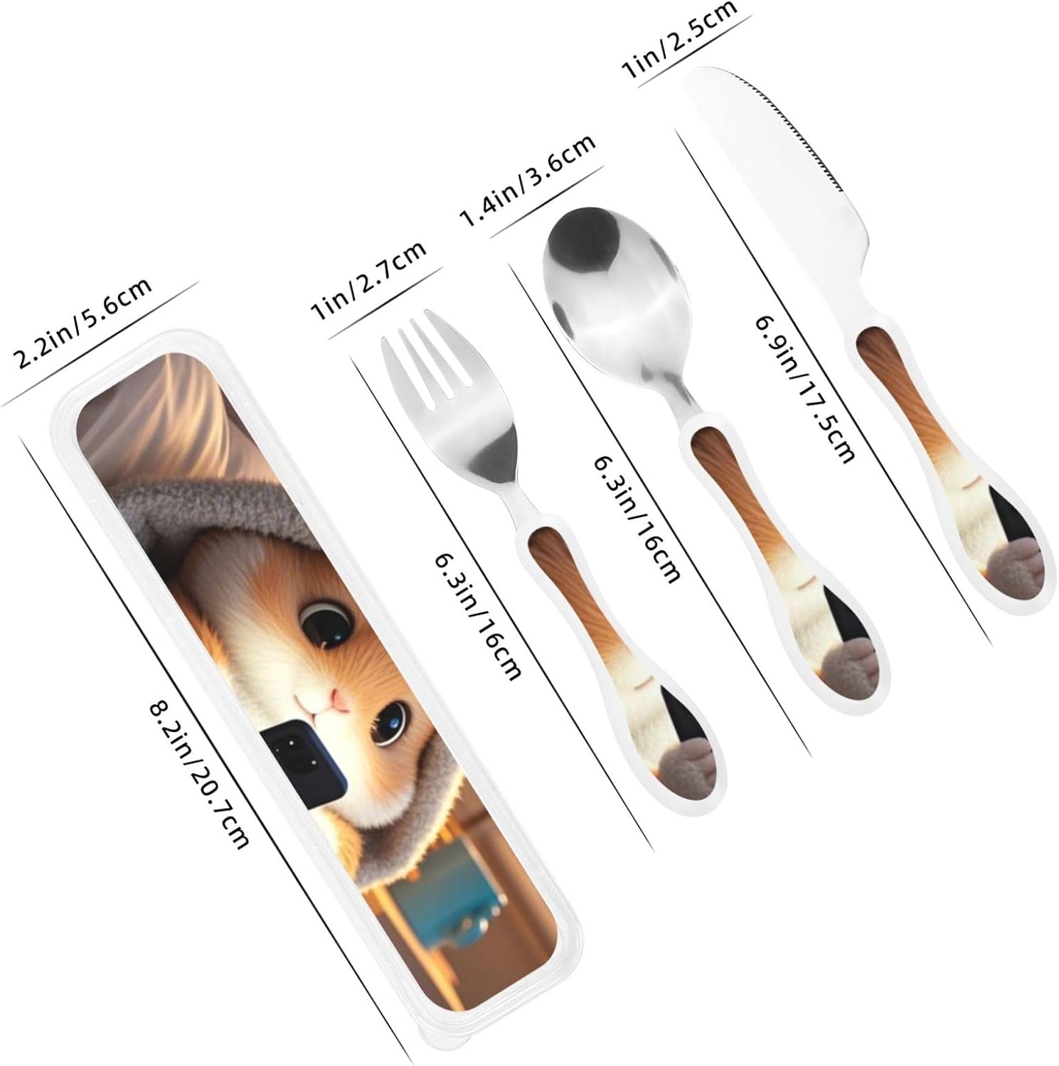 Paulist Reusable Stainless Steel Cutlery Set with Case for Travelers