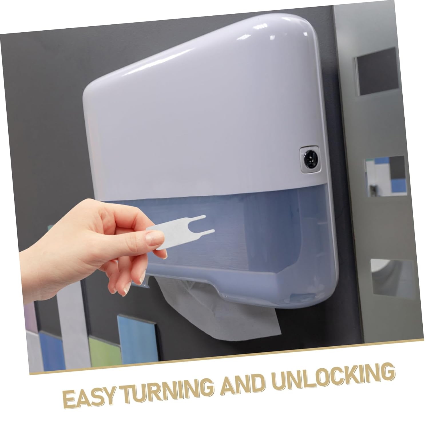 Compact Metal Toilet Paper Dispenser Key with Modern Design