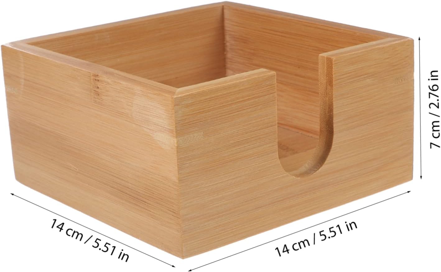 Bamboo Napkin Holder Elegant Kitchen Napkin Dispenser for Home and Office