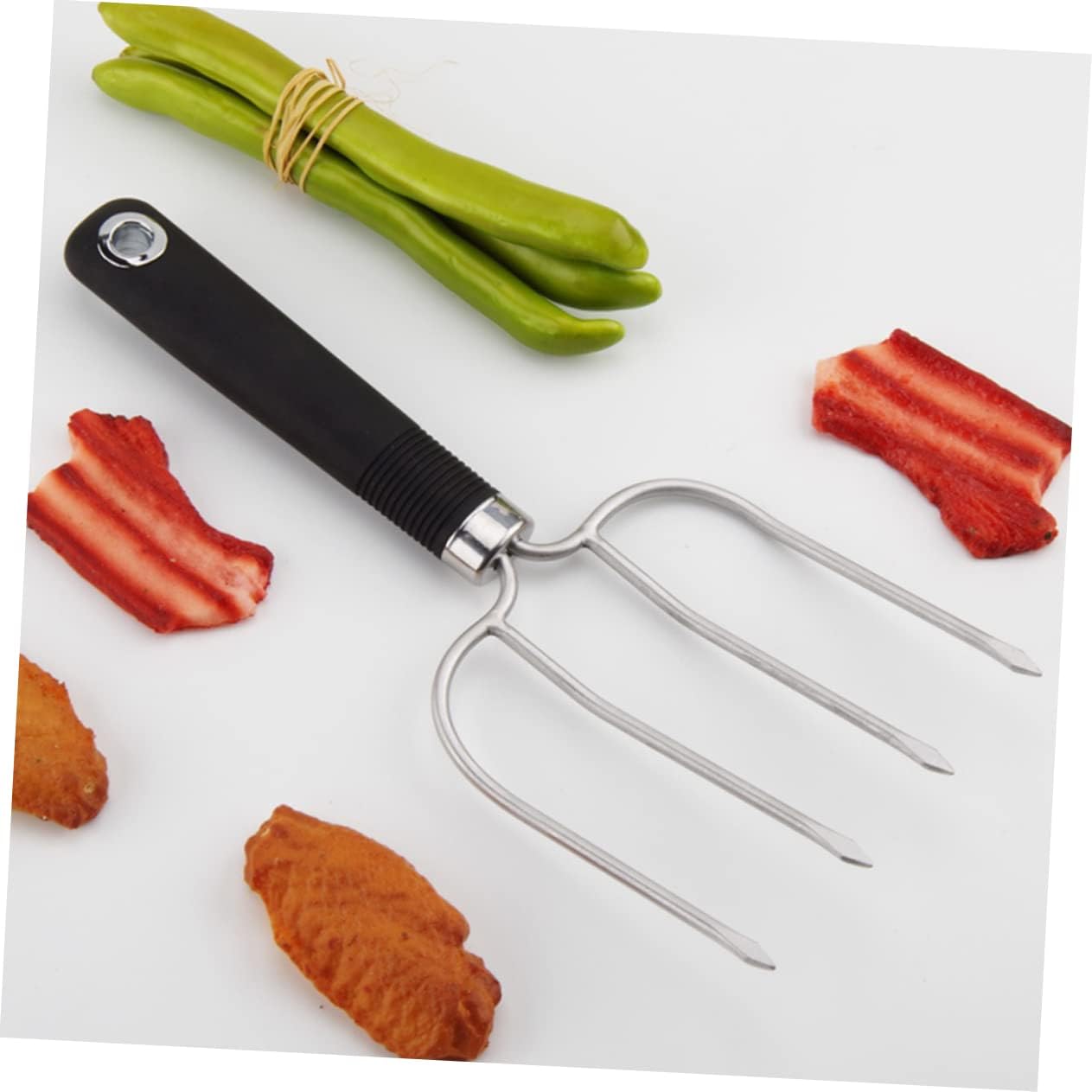 IMIKEYA 2pc Stainless Steel Barbecue Forks Turkey Lifting Set