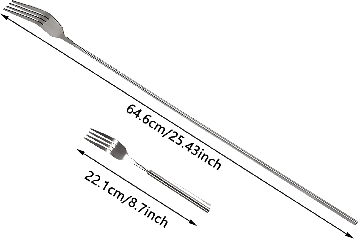 Lamdo 64cm Long Extendable Telescopic Fork