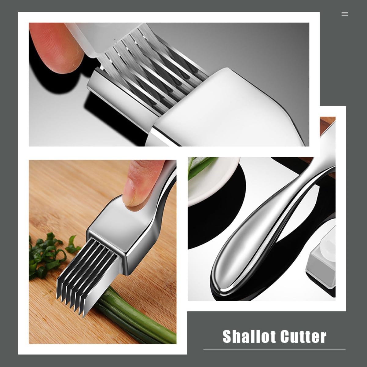 Stainless Steel Onion Shallot Slicer