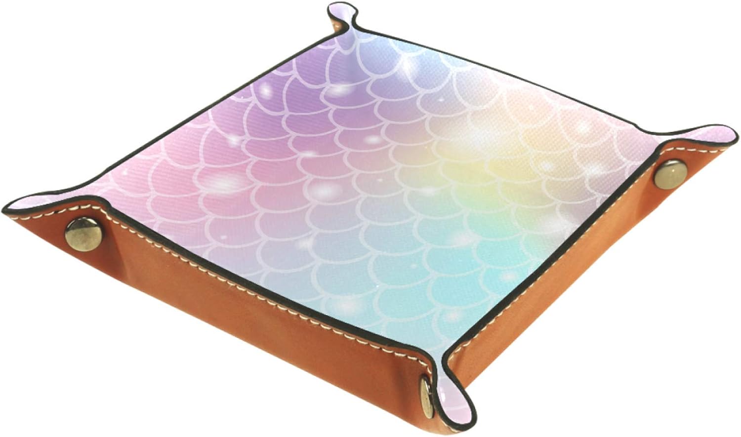 Desheze Foldable Mermaid Storage Bins 8x8in Pink Sequin