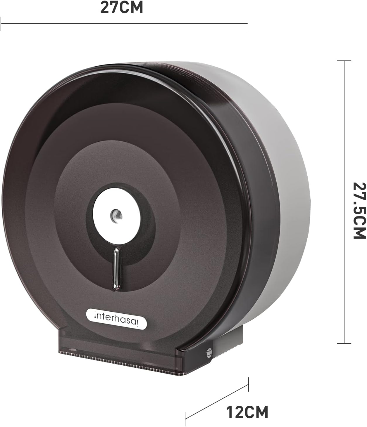 Interhasa Jumbo Roll Toilet Tissue Dispenser with Key Lock