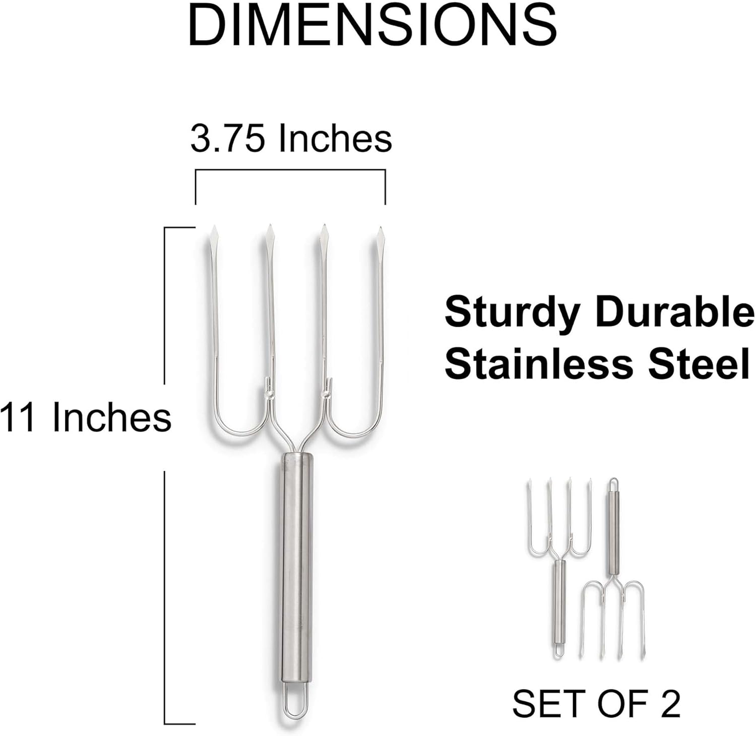 HIC Kitchen Holiday Turkey Lifter Forks Set of 2
