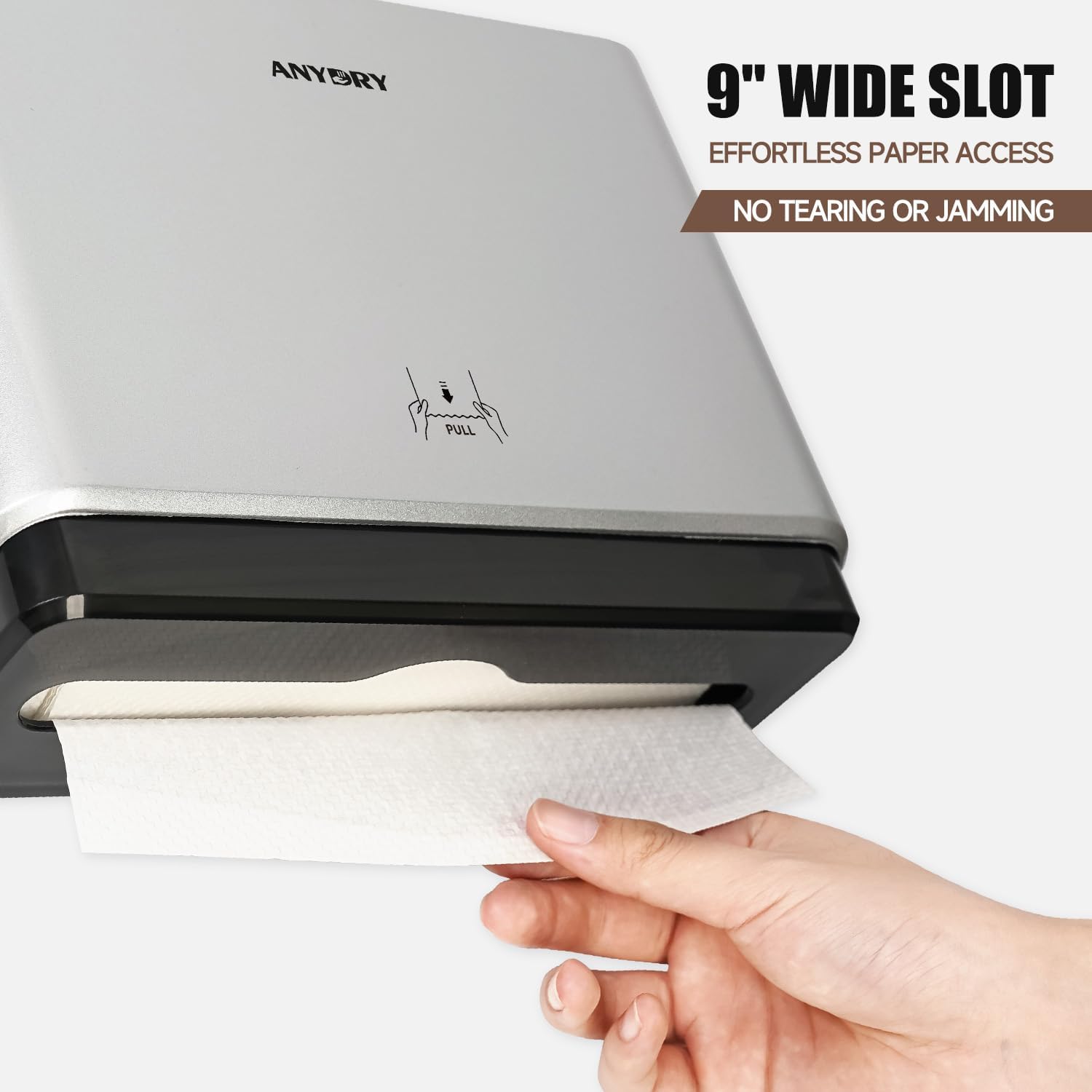 200-Sheet Wall-Mounted Paper Towel Dispenser Silver