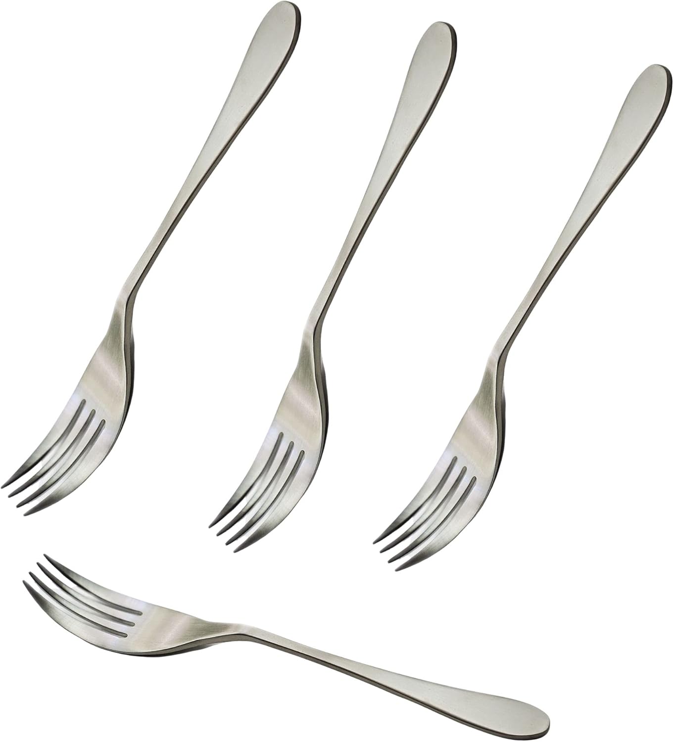 KNORK Lite 4 Piece Dinner Fork Set Matte Brushed Finish