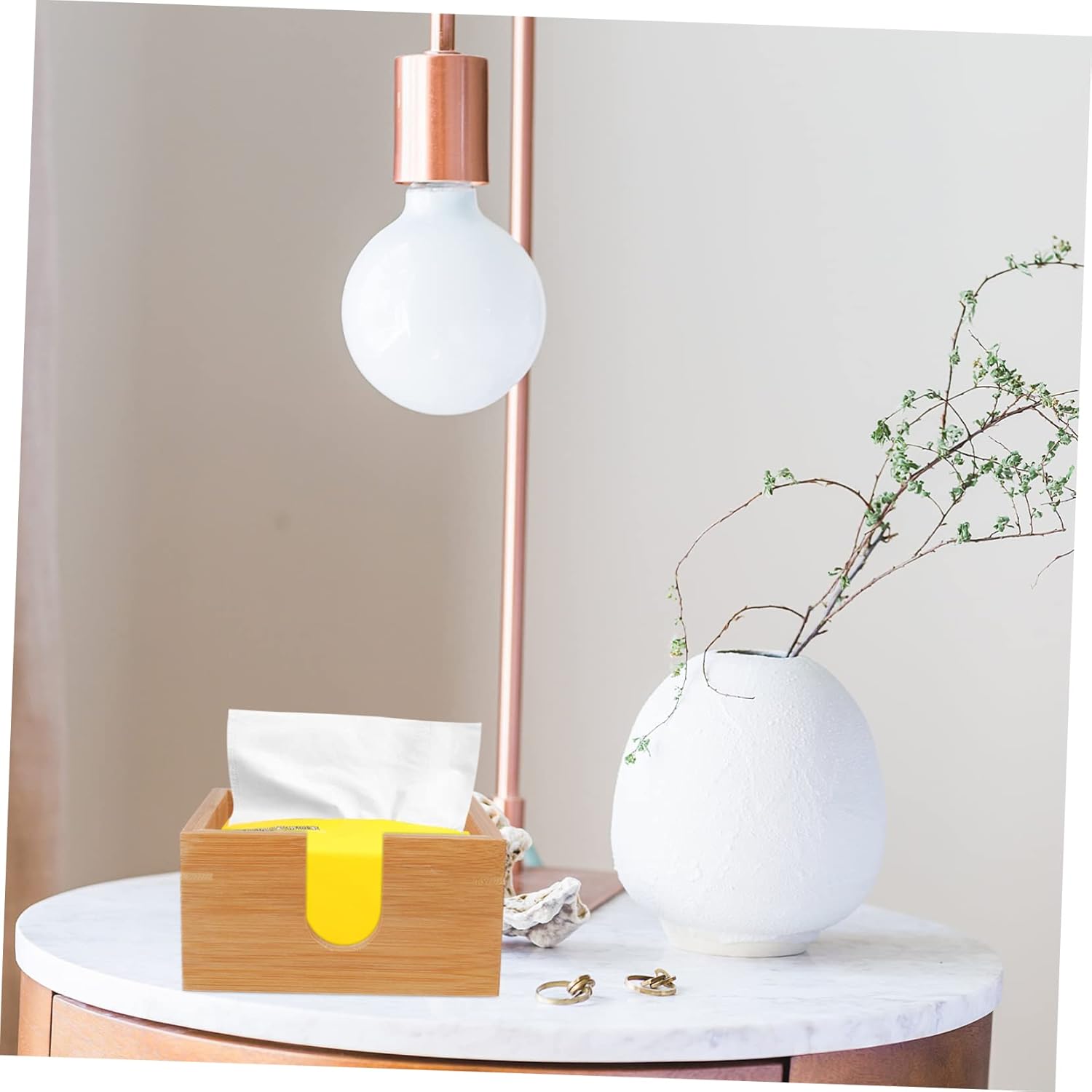 HOLIDYOYO Bamboo Napkin Holder Dispenser