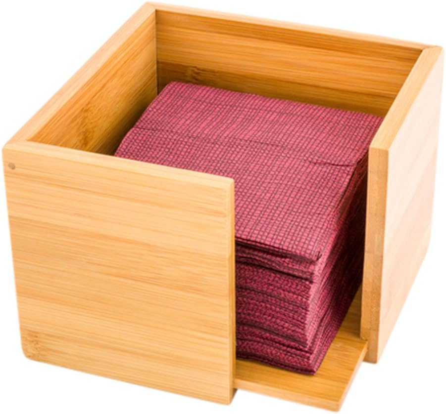 Restaurantware Bamboo Napkin Holder - Shatter-Proof Durable Wooden Napkin Holder for Kitchens