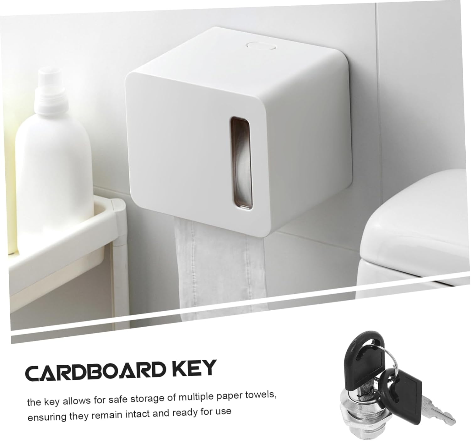 Jumbo Roll Paper Towel Dispenser Lock Security Key Set Sturdy Design