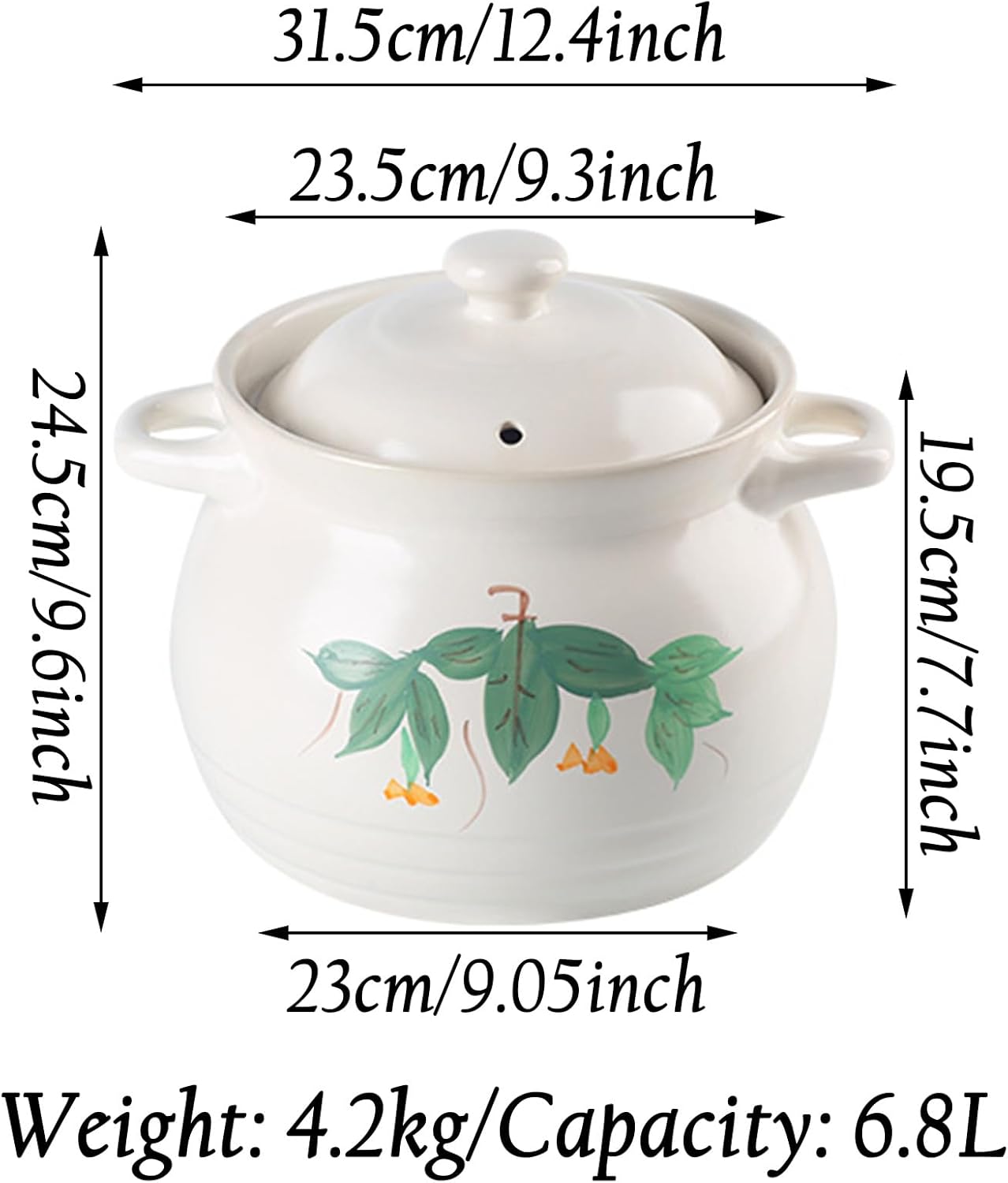 Thick-Base Heat Resistant Casserole Pot
