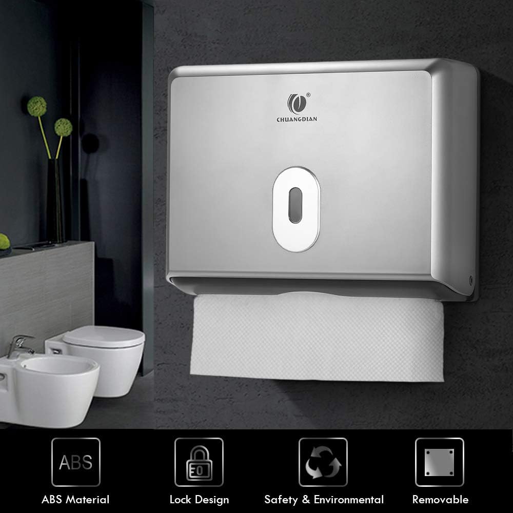 Toilet Tissue Dispenser Wall Mounted Silver