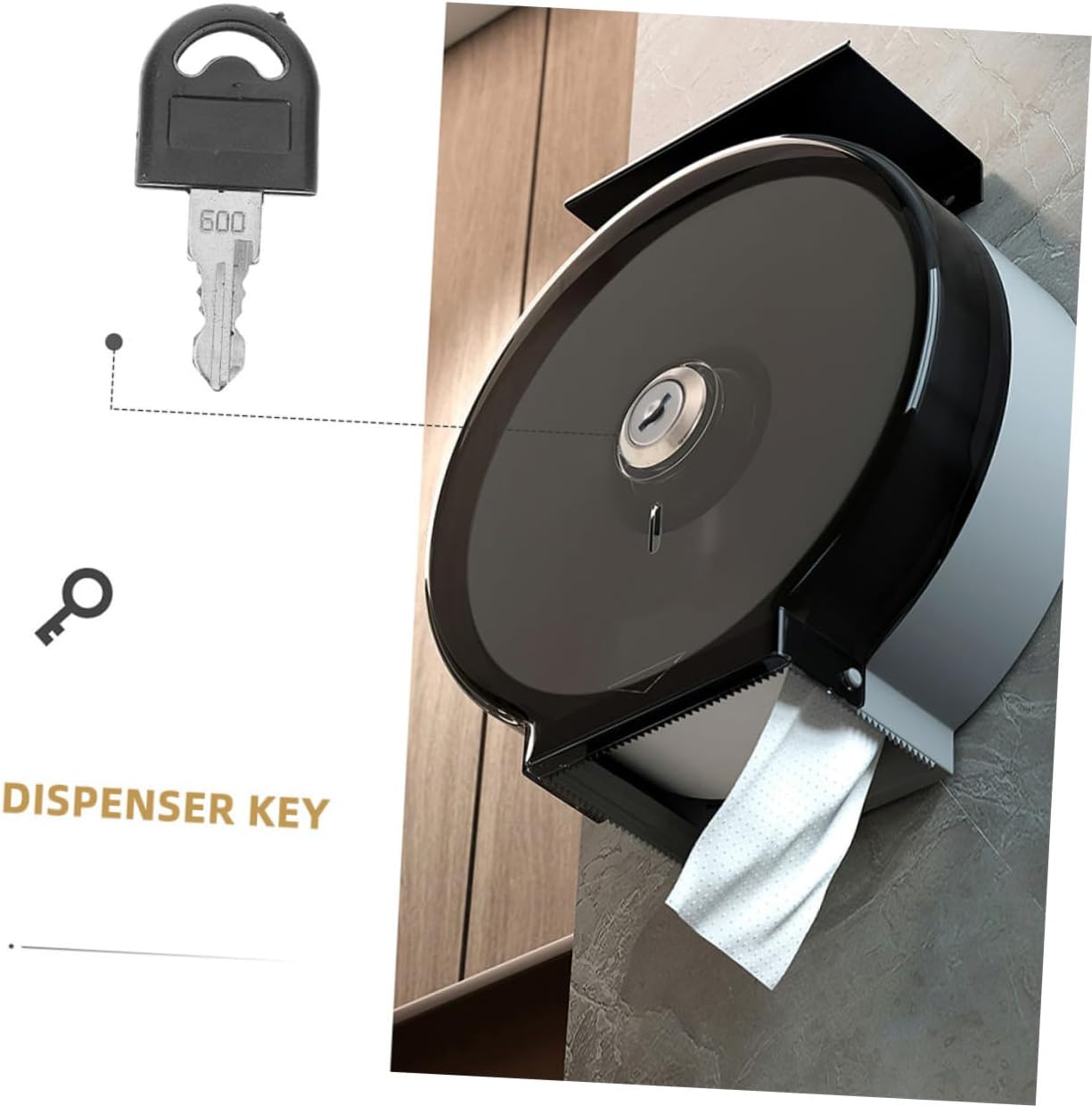 2pcs Stainless Steel Toilet Paper Dispenser Key Replacement