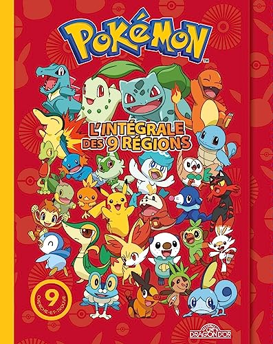 Pokémon – L'Intégrale des neuf régions – Livre compilation avec 9 aventures cherche-et-trouve, des informations sur les Pokémon et des jeux d'observation – Dès 6 ans