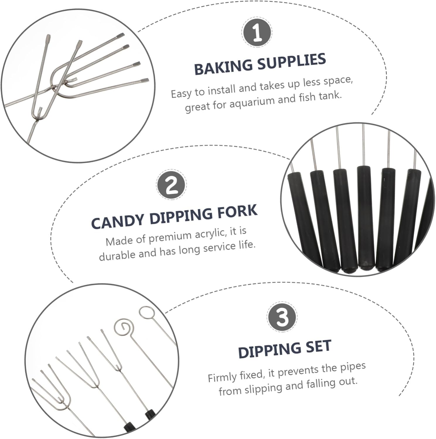 PrettyZoom 10-Piece Chocolate Dipping Fork Set
