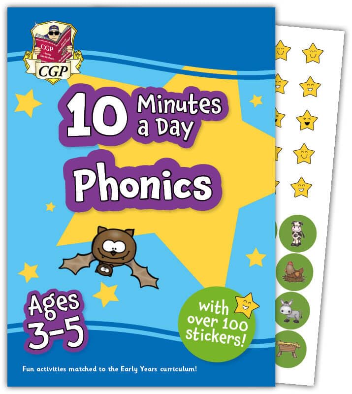 10 Minutes a Day Phonics for Ages 3-5 (with reward stickers) (CGP Reception Activity Books and Cards)