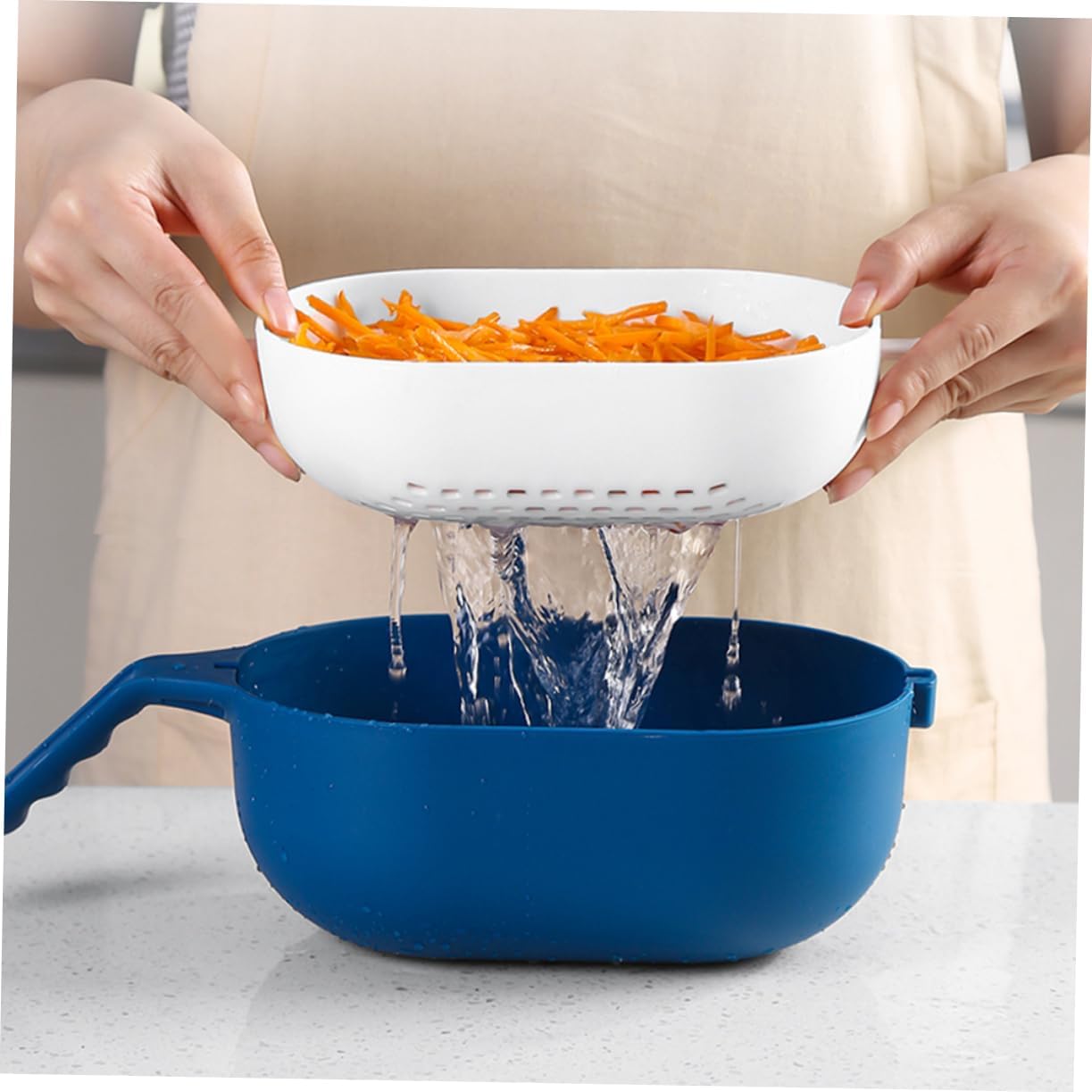 Multi-Functional Vegetable Slicer with 6 Steel Blades