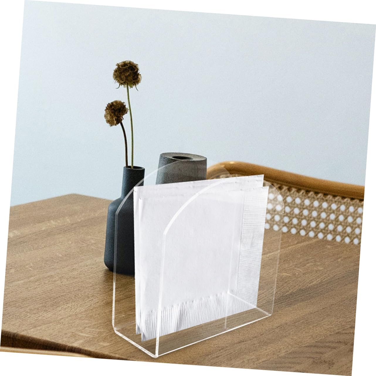 Sturdy 2-Piece Plastic Vertical Napkin Dispenser Kitchen Bar Use