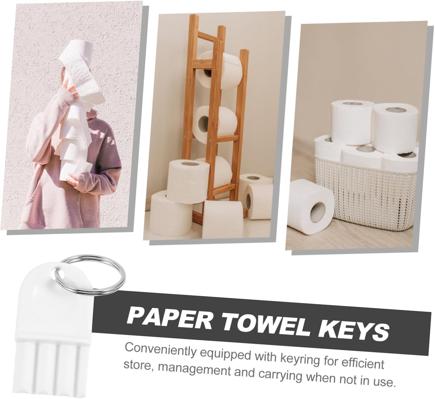 Homoyoyo 2 Sets Toilet Paper Dispenser Key Replacement