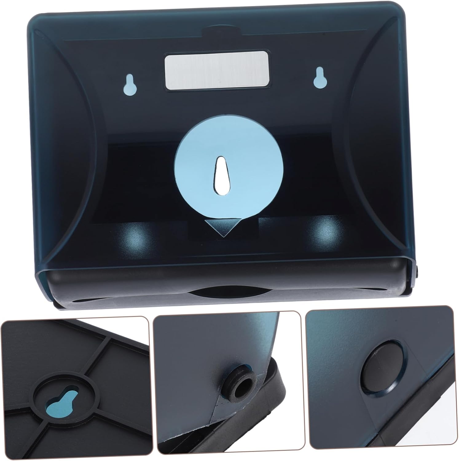 PartyKindom Wall-Mounted Paper Towel Dispenser Dark Blue