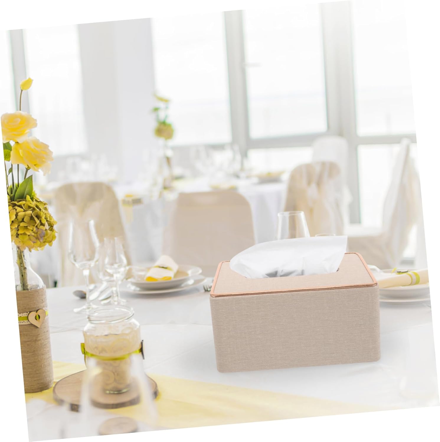 Elegant Leather Napkin Dispenser for Car Home Office Use