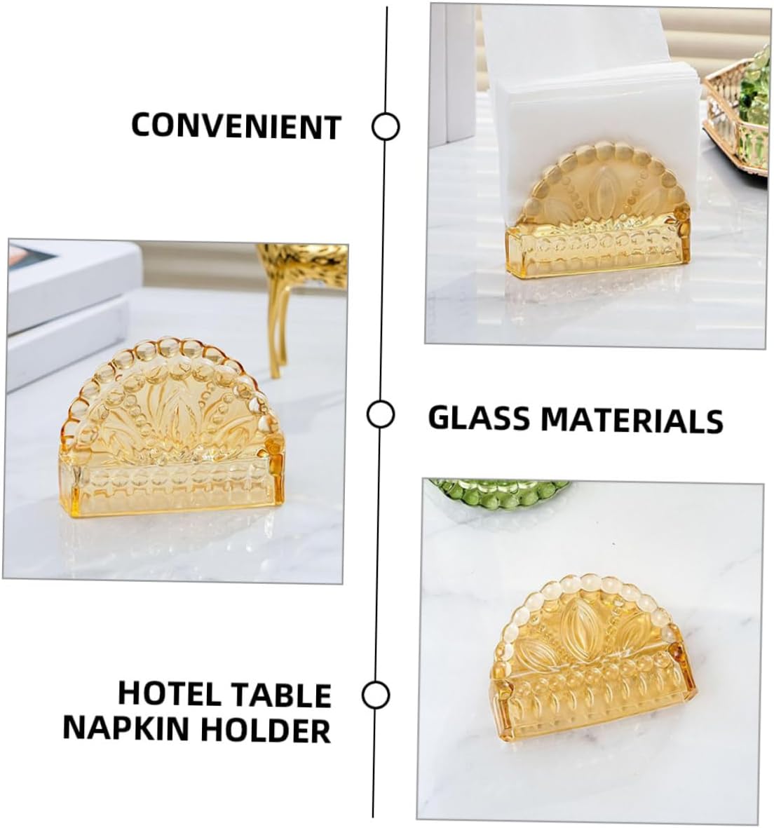 Durable Glass Napkin Holder for Dining