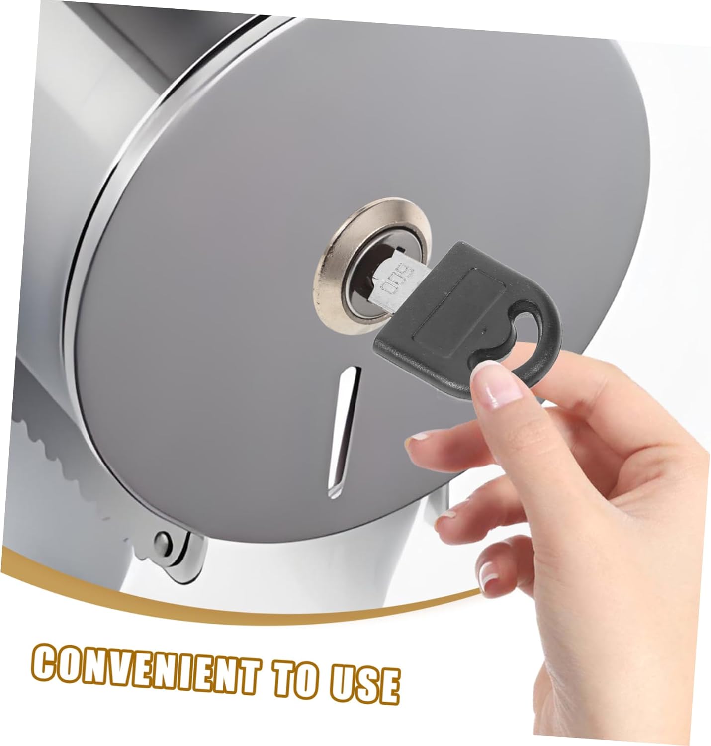 SOLUSTREHigh-Quality Stainless Steel Toilet Paper Dispenser Key Commercial Use Ergonomic Design