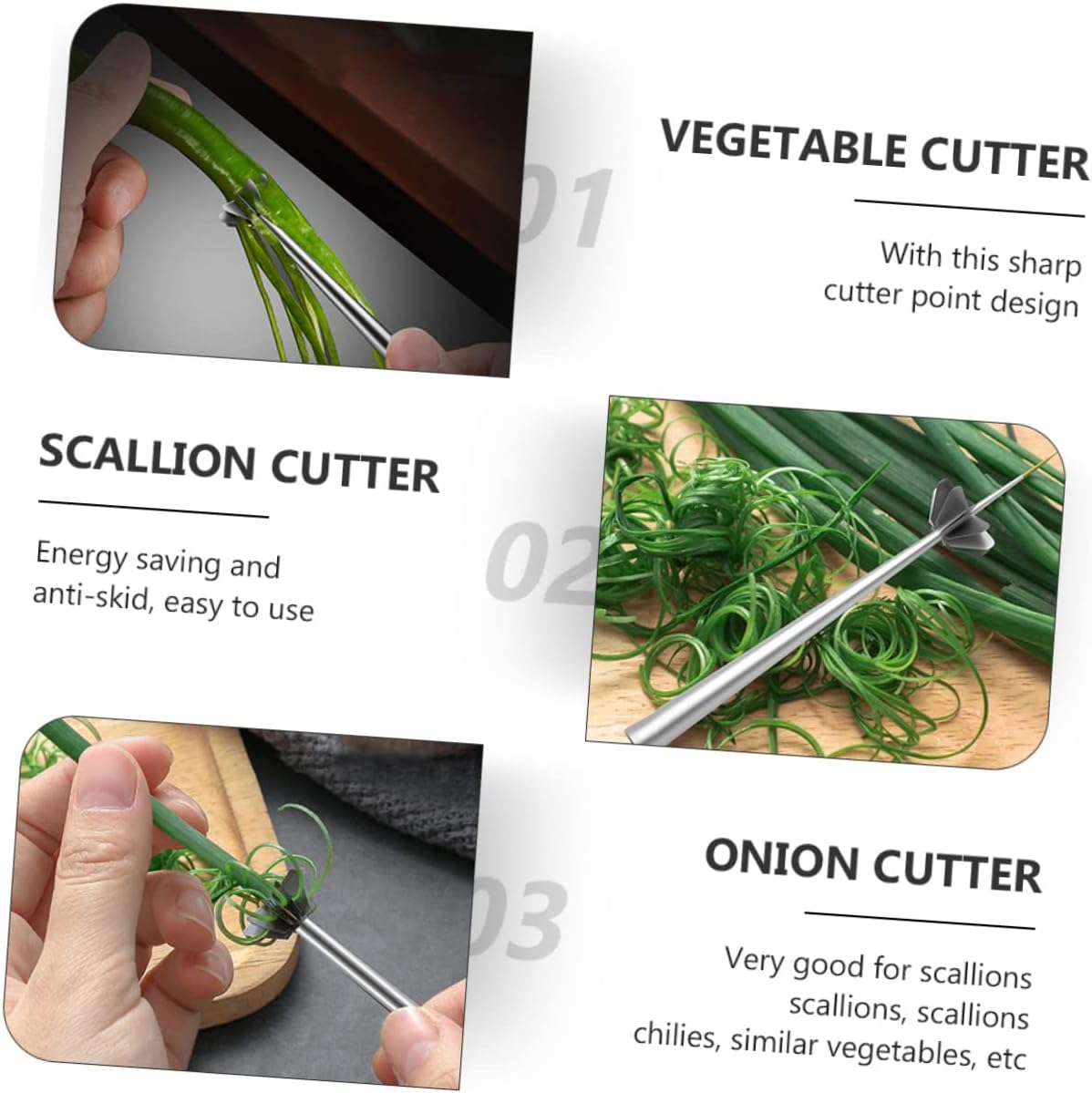 Scallion Slicer 1pc Green Onion and Scallion Tool Portable Kitchen Essential