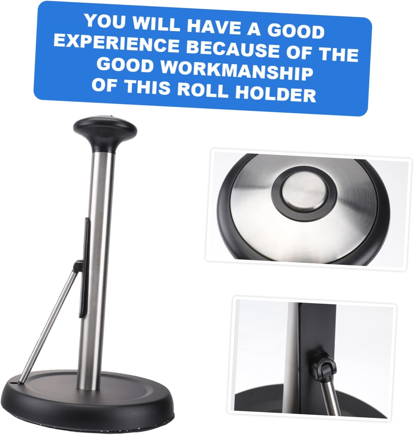 Garneck Stainless Steel Roll Tissue Holder Easy to Clean
