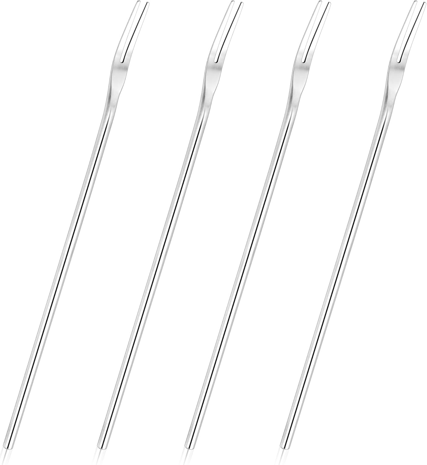 Premium 4-Piece Stainless Steel Pickle Fork Set for Kitchen Use