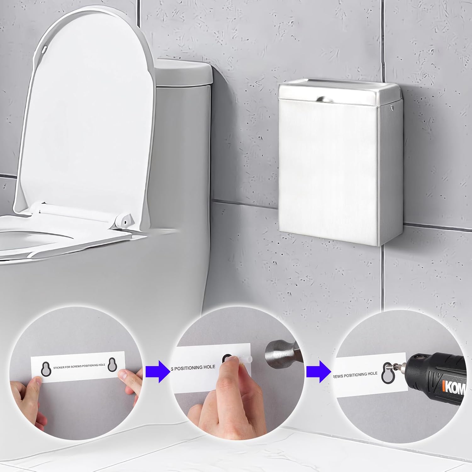 Premium Gorlary Wall-Mounted Dispenser for Papers Napkins Commercial Use