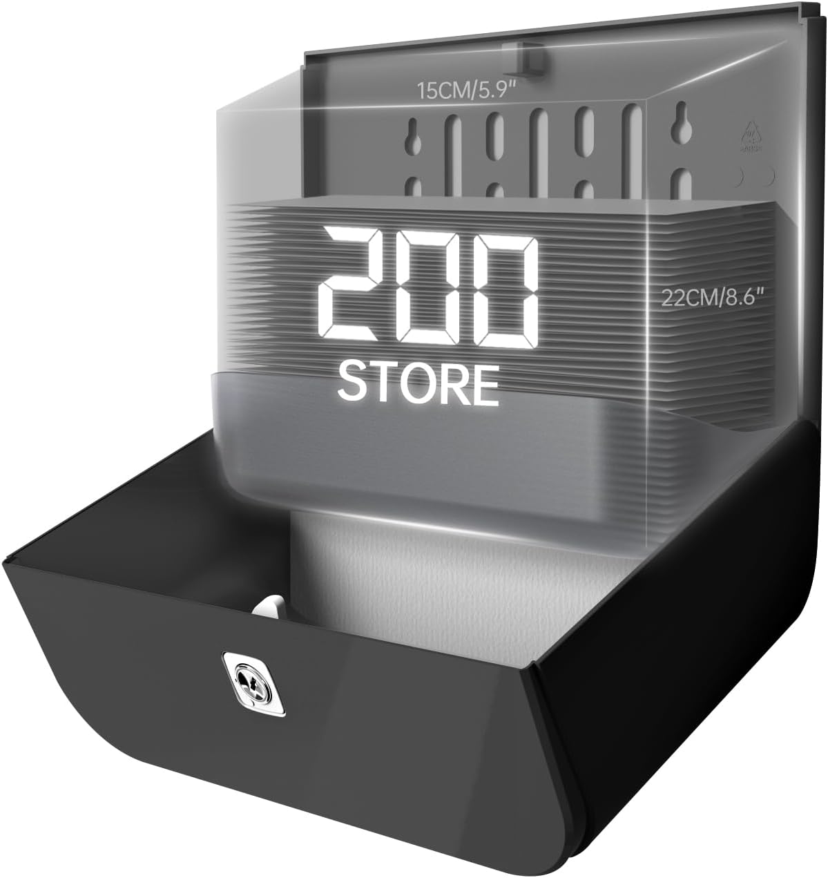 Wall-Mounted Large Capacity Tissue Dispenser