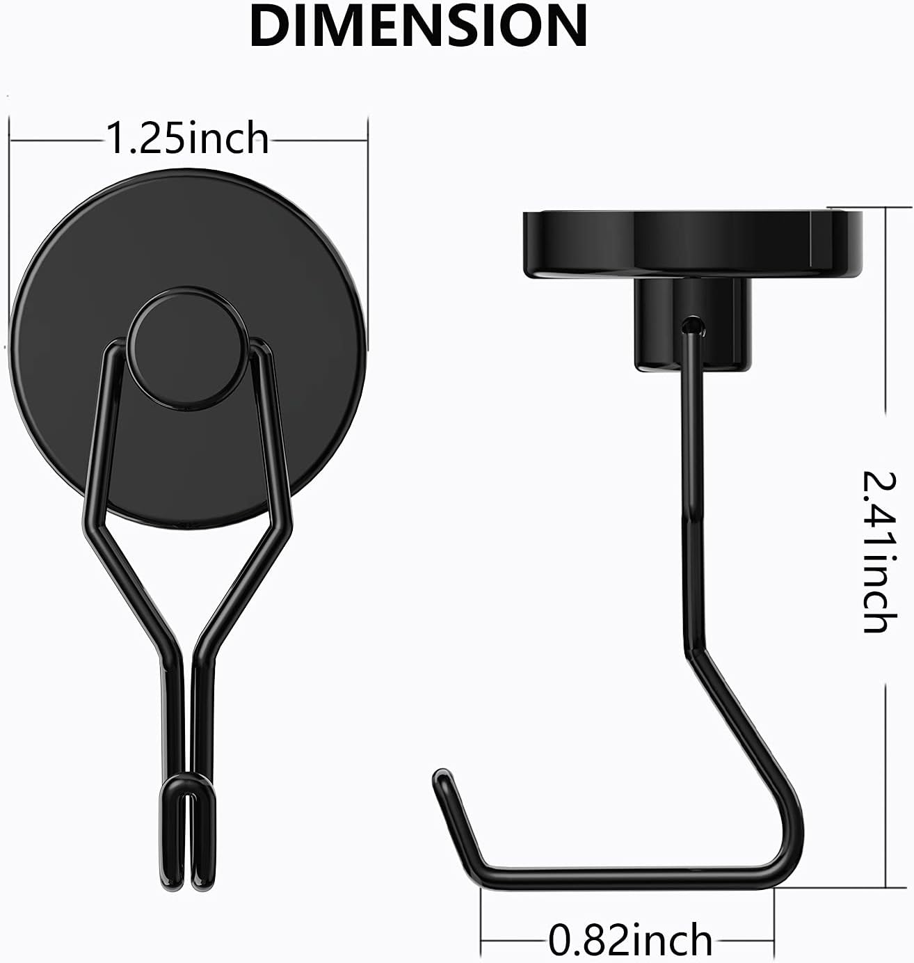 Tohoer 100LBS Neodymium Magnetic Hooks Heavy Duty