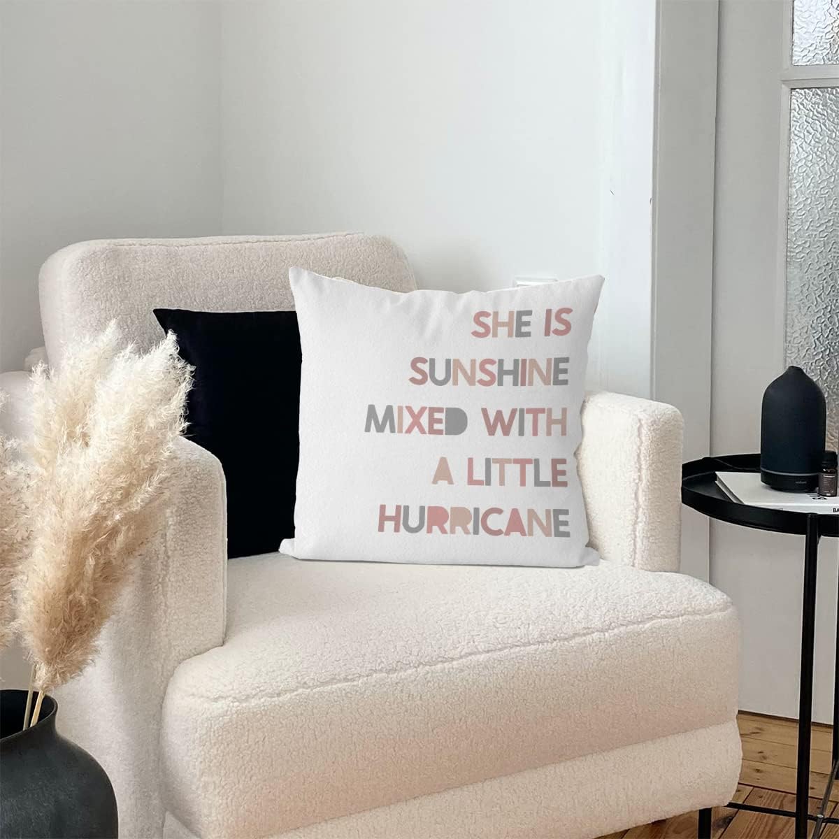 Hello Beautiful Pillow Cover 18x18 Pink
