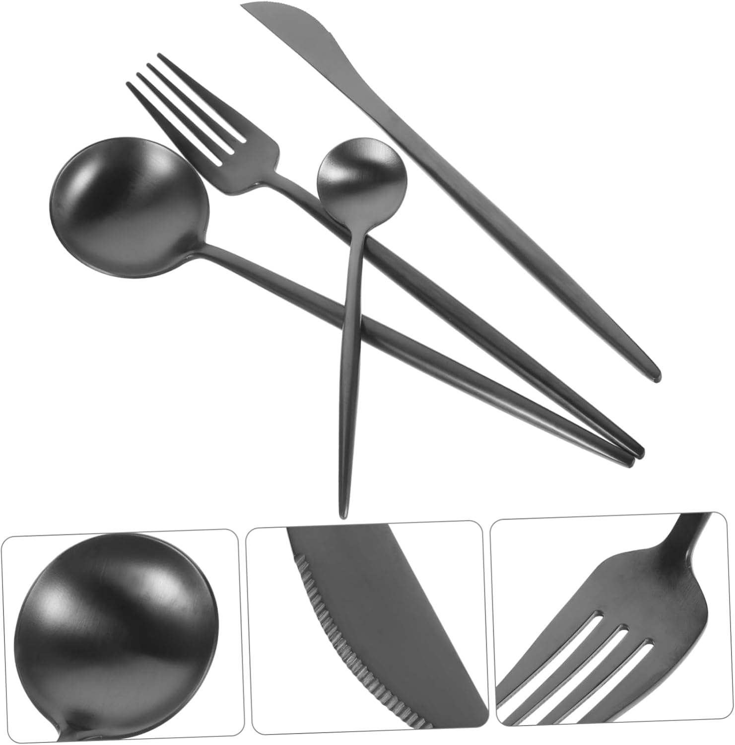 Unomor Stainless Steel Fork Spoon Knife Set