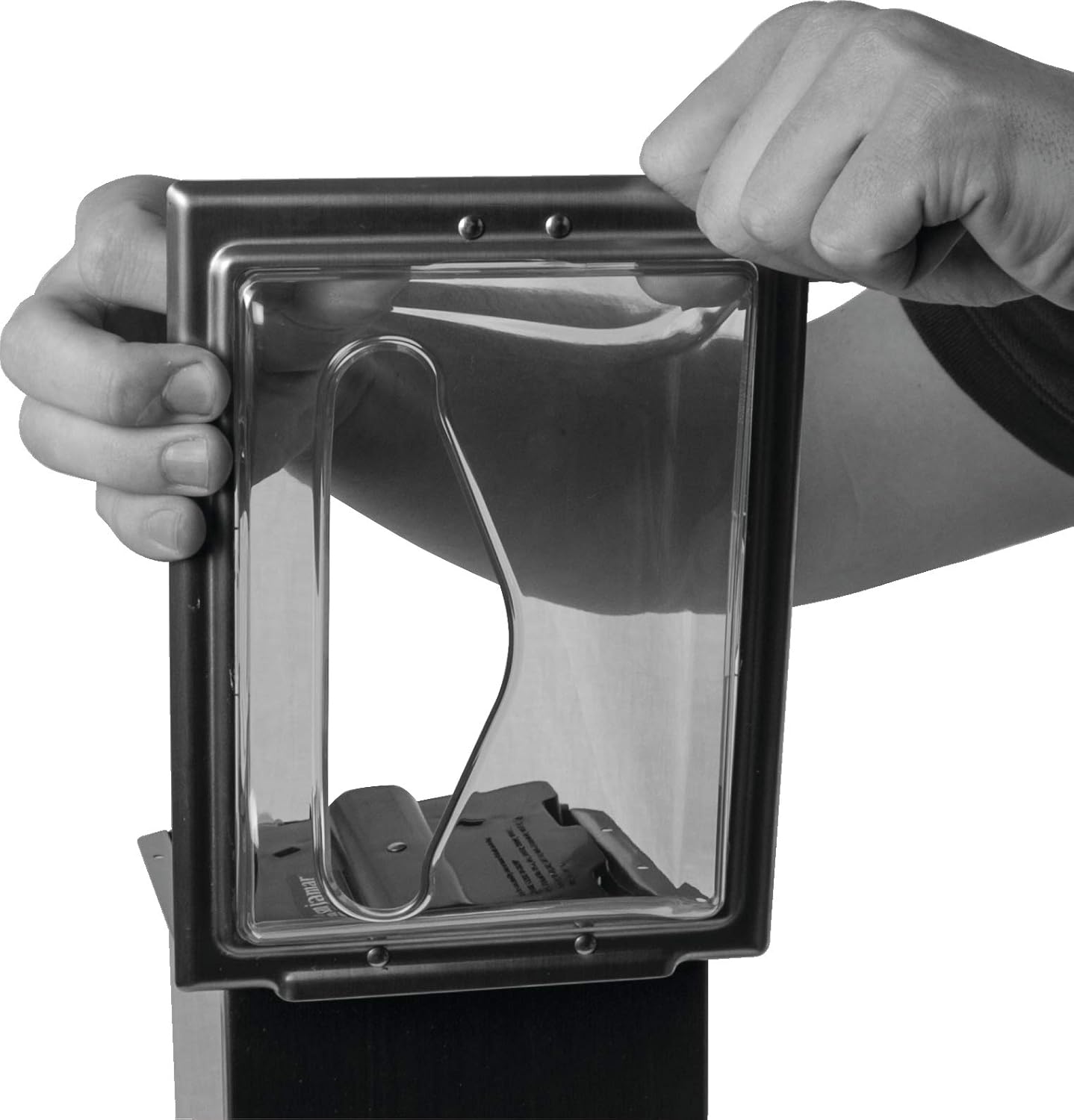 San Jamar H2003 Stainless Steel Faceplate Napkin Dispenser Hidden Counter Space-Saving Durable