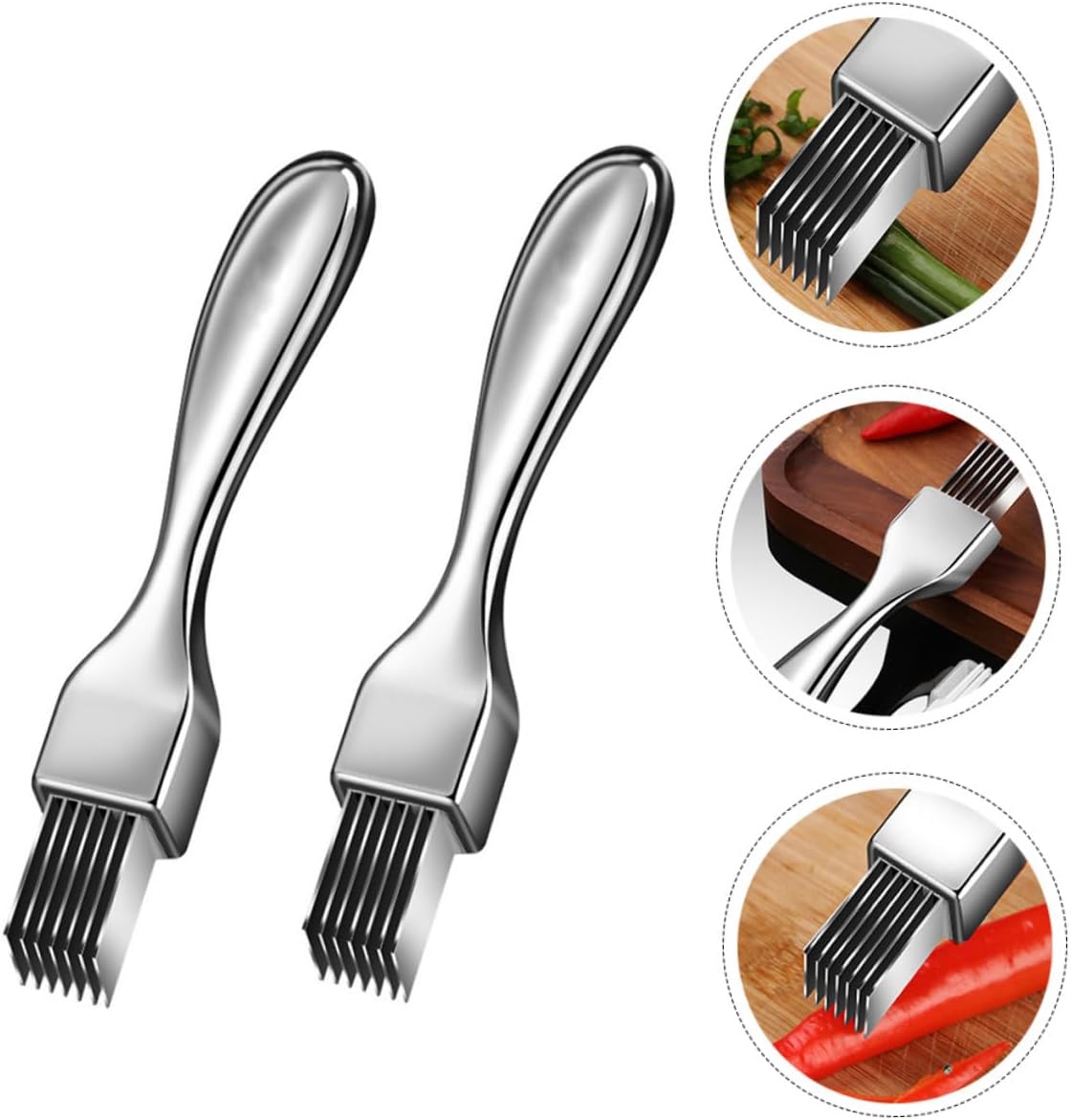Stainless Steel Onion and Scallion Slicer Set
