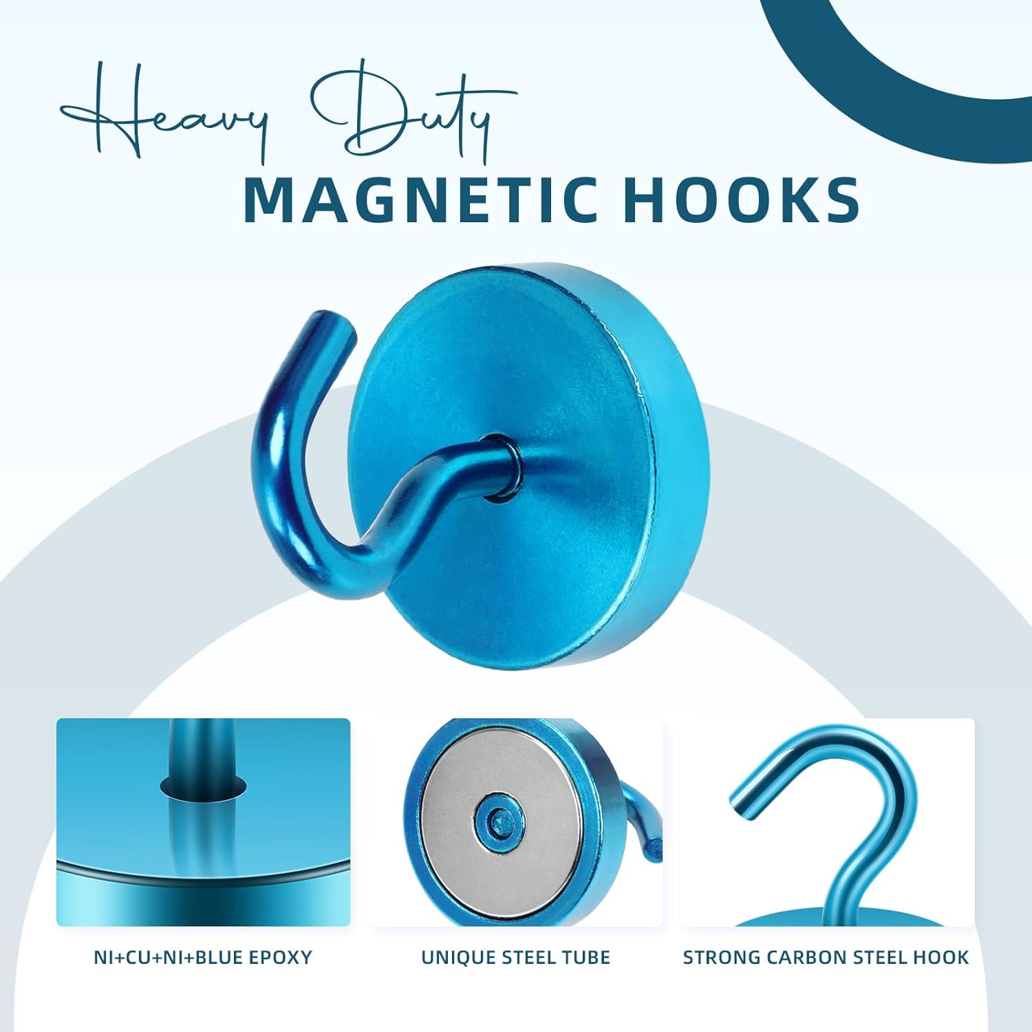 Sturdy 120LB Magnetic Hooks for Small Spaces