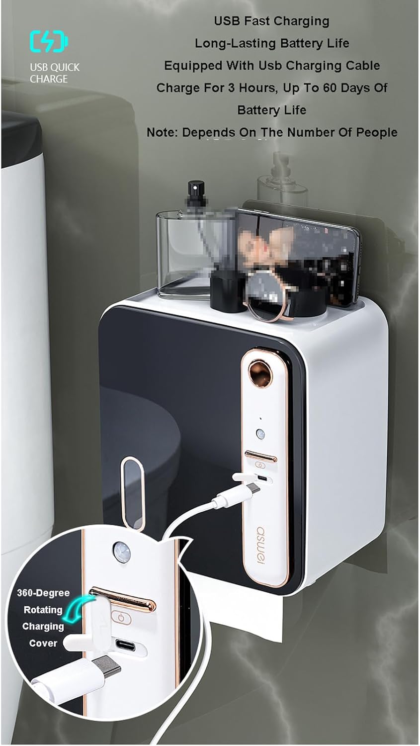 Space-Saving Aromatherapy Toilet Paper Holder